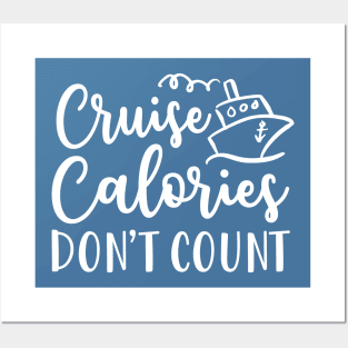 Cruise Calories Don't Count Beach Vacation Fitness Funny Posters and Art